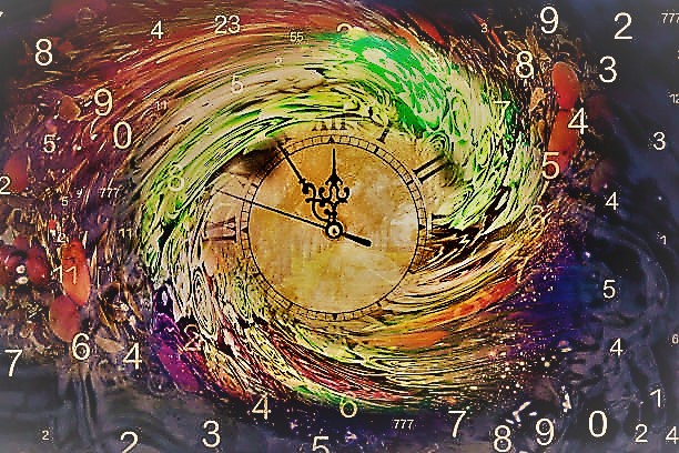 Numbers and clocks in a whirlpool