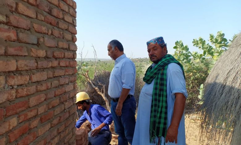 Photo of Thar Foundation constructing latrines in Tharparkar villages