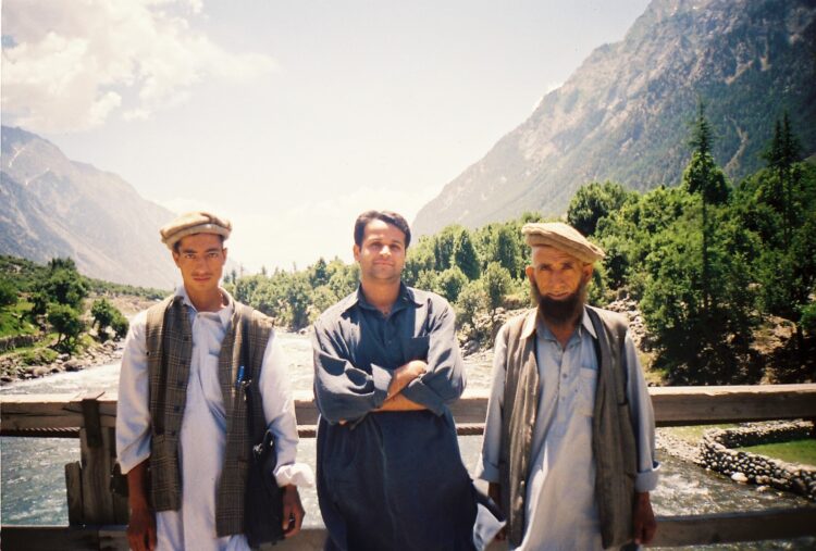 Author with Master Saeed ur Rahman (on right) in 2000 in Tangir valley