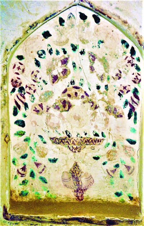 Painting in the tomb of Haji Khan Marri