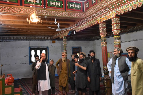 Locals inside the Jami mosque in Dabas village
