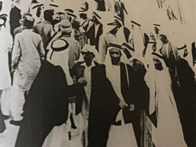 HH Sheikh Rashid attending a festival with his companions