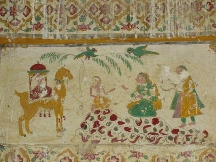 Laila and Majnun in the tomb of Sultan Marri