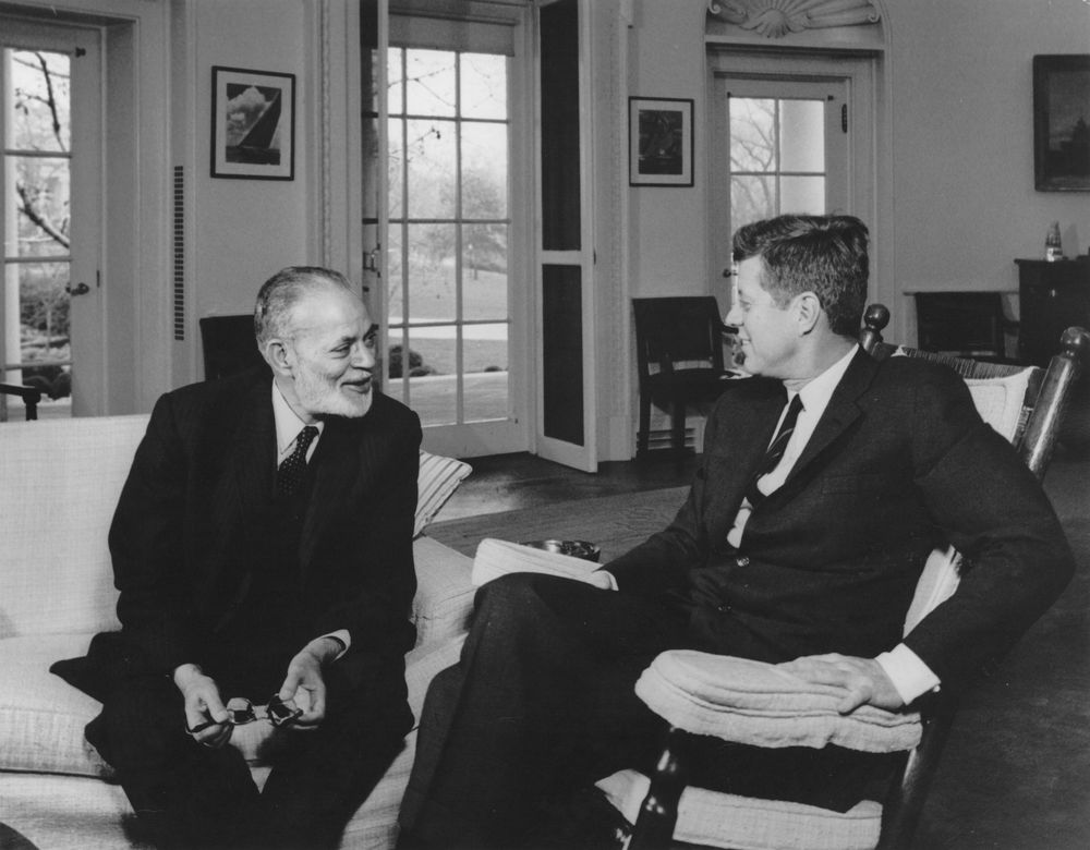 Zafarullah Khan with US President John F. Kennedy