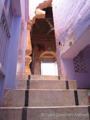 Stairs leading to the temple's main sanctuary