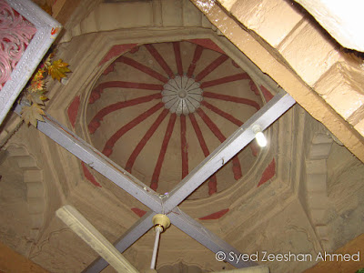 The interior of the temple's ceiling