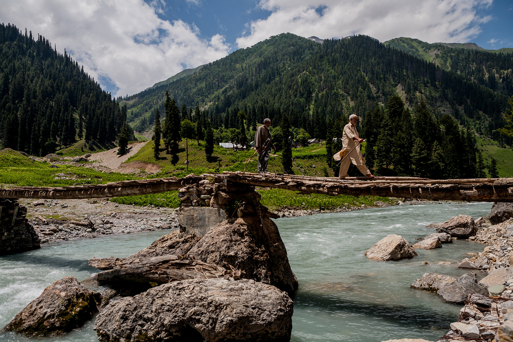 A tributary of the Indus flows through Sarbal, Kashmir