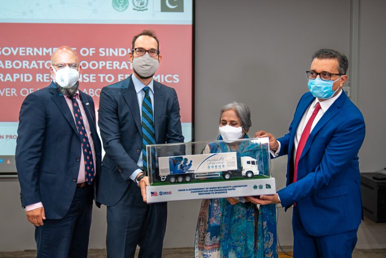 US Donates Sindh Govt. Mobile Laboratory to Strengthen COVID-19 Testing Capacity