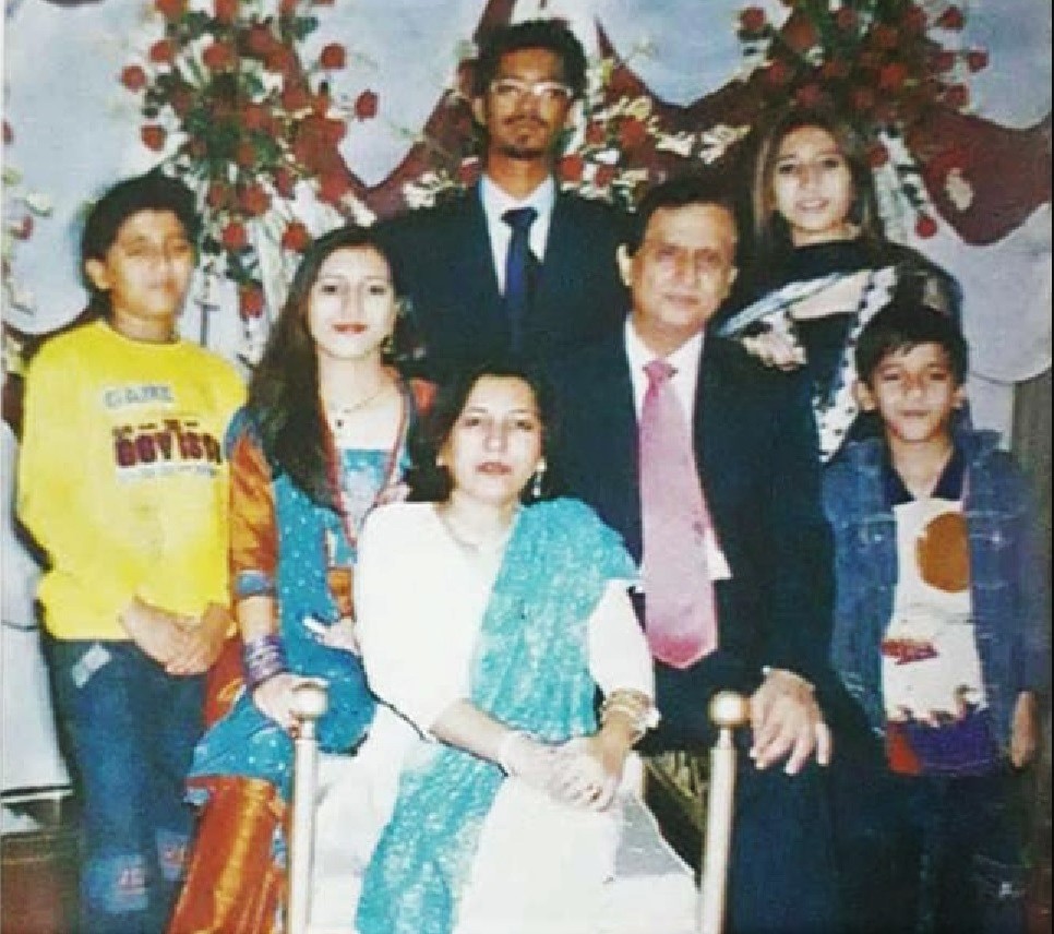 With wife, Hasina Azad and kids