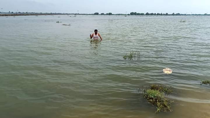 Inundation on western area of Sindh
