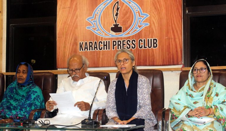 Home-based-workers- press conference-Sindh Courier