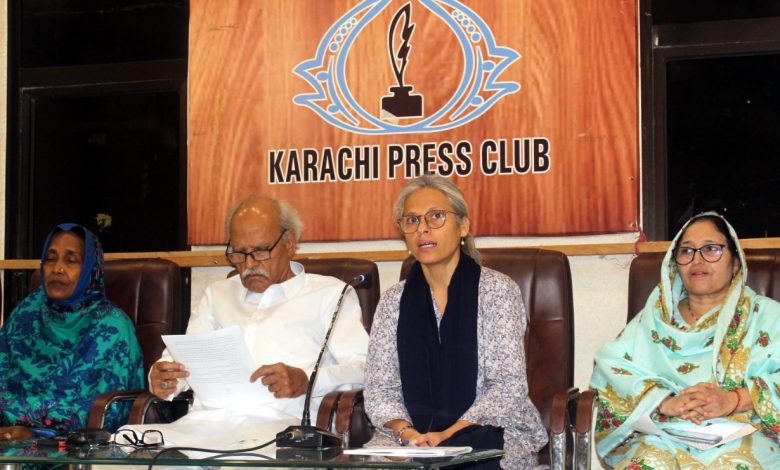 Home-based-workers- press conference-Sindh Courier