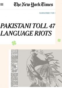 NYT-Language Riots-Sindh- Sindh Courier-1