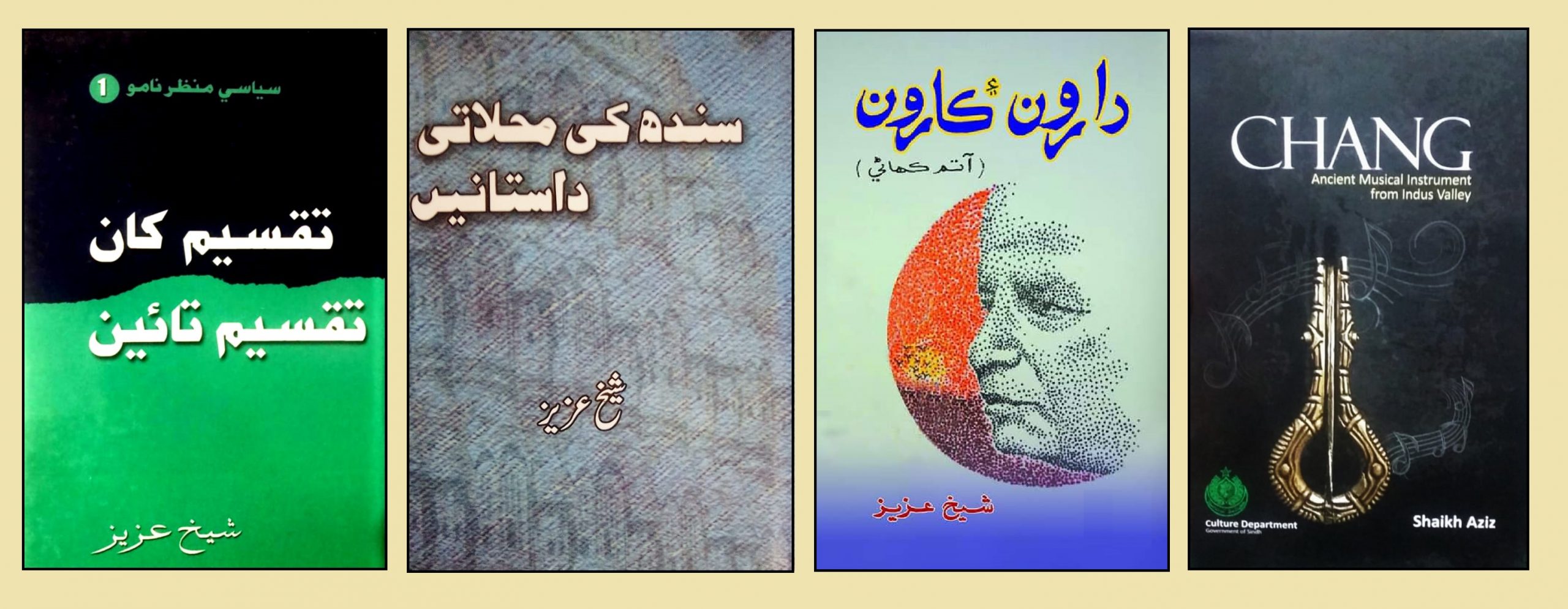 Some of the books covers of the books, written by Shaikh Aziz
