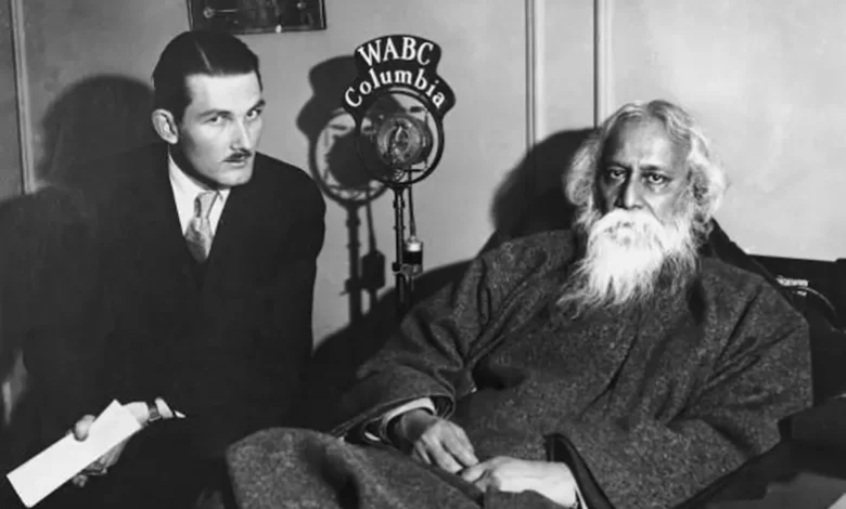 1.-Tagore-giving-interview-to-Columbia-Radio-oldindianphotos.in_ (1)