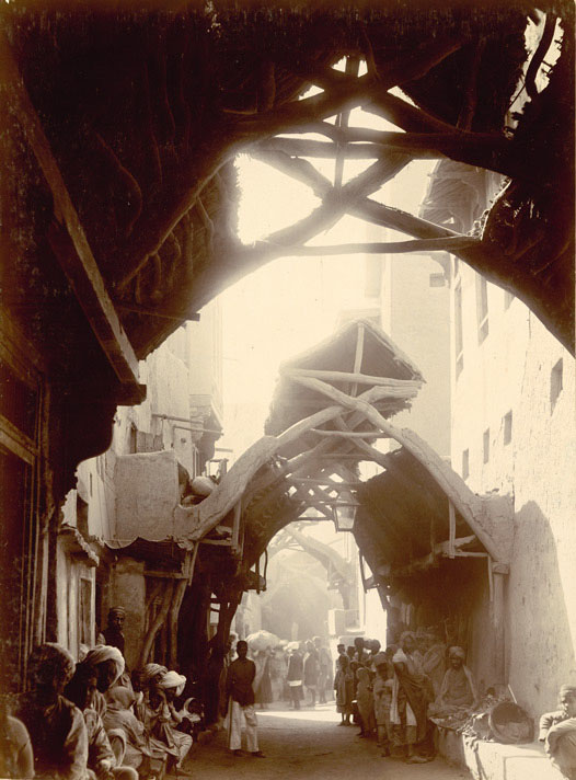 Shikarpur - The Covered Bazaar in 1890 - photo credits British Library