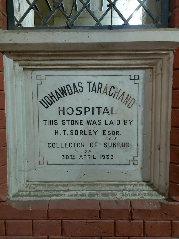 Rai Bahadur Udha Das Hospital - Plaque