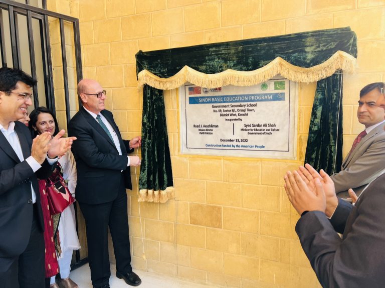 USAID-Funded New Secondary School Inaugurated in Karachi