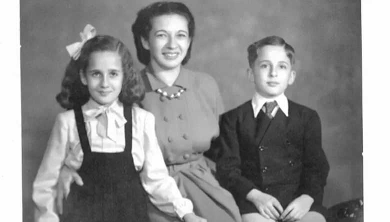 Hazel-Selzer-with-mother-and-brother-1947