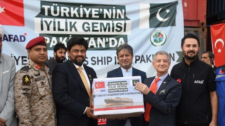 Turkish ship carrying relief goods for flood victims reaches Pakistan