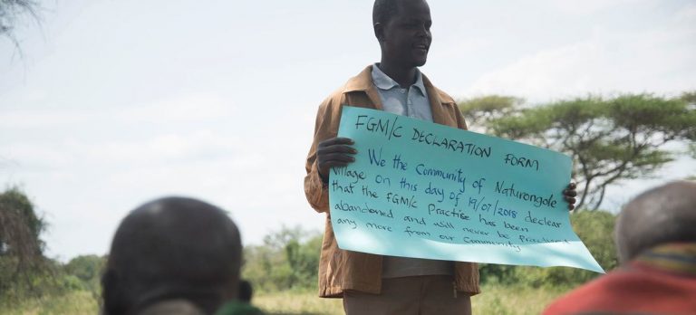 Men and boys are joining the effort to advocate against Female Genital Mutilation in Uganda