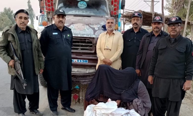 Photo of 80kg hashish seized in Shikarpur