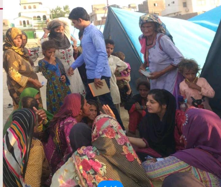 Women after the floods in Sindh