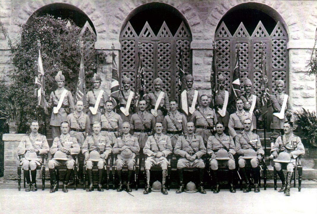 Commanding Officers of Baloch Regiment at Colour Presentation Ceremony - Karachi 1929