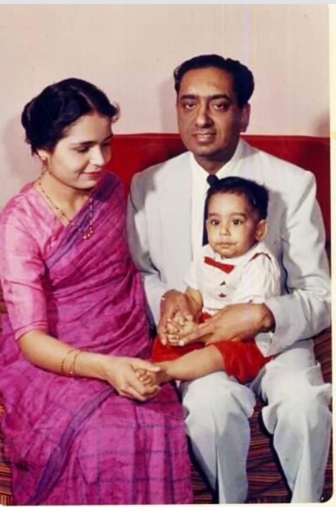 Renu and Ashok Khilnani with their kid
