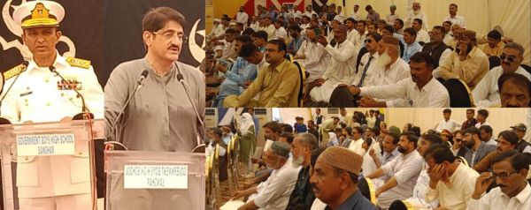 Sindh Chief Minister, Naval Chief inaugurate new building of Govt. High School Sanghar