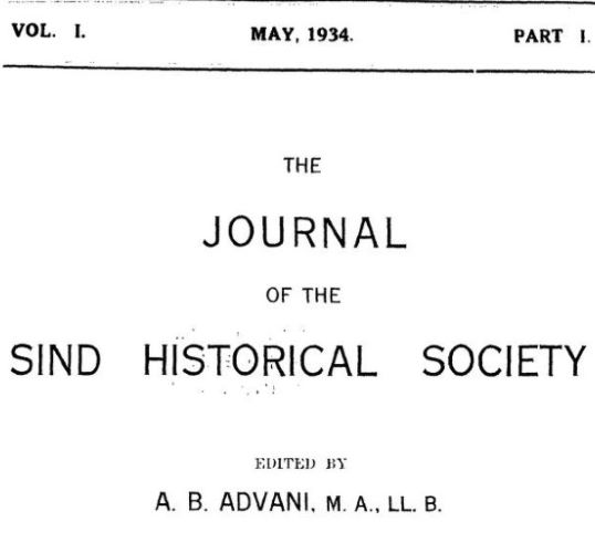A. B. ADVANI – AN UNSUNG HISTORIAN OF SINDH