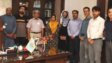 Photo of Inventors of Drone Air Ambulance meet VC Shah Latif University