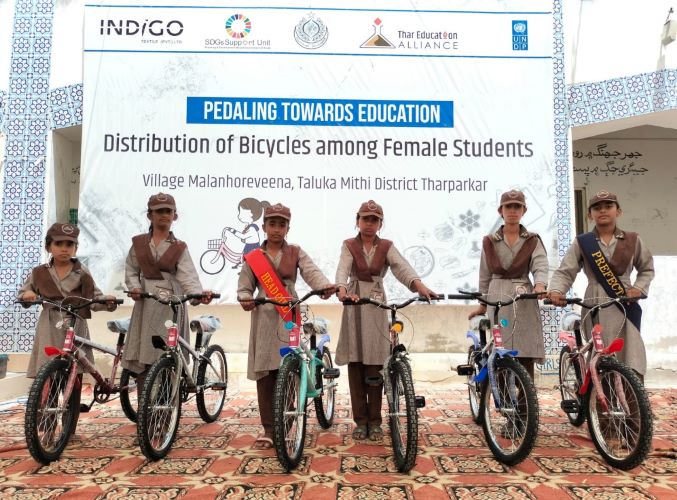 Pedaling-Education-Thar-Sindh Courier