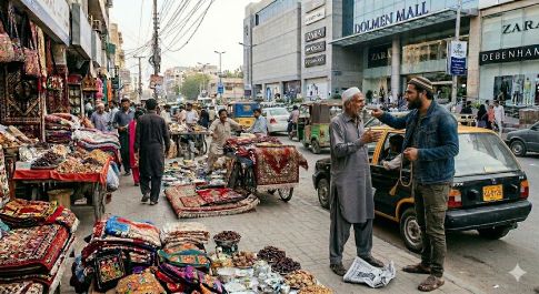 Afghan and Opd Taxi man- Sindh Courier-AI